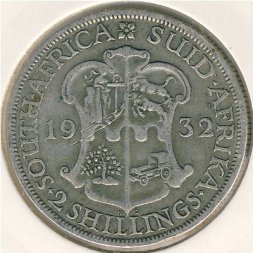 ЮАР 2 шиллинга 1932 год