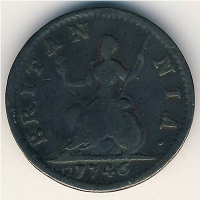 Великобритания 1 фартинг 1746 год