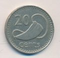 Фиджи 20 центов 1982 год - Церемониальный зуб кашалота