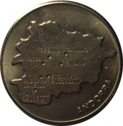 Андорра 50 сантимов 2005 год - Карта