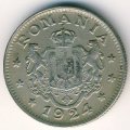 Румыния 1 лей 1924 год (отметка монетного двора: &quot;Молния&quot;)