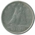 Канада 10 центов 1955 год