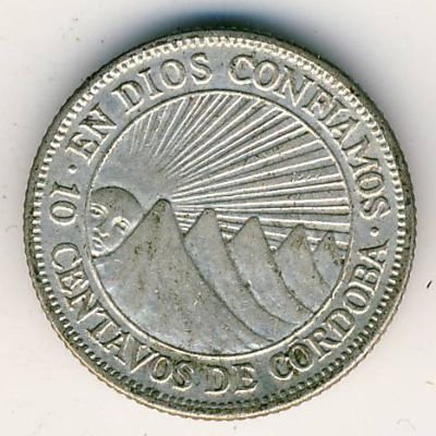 Никарагуа 10 сентаво 1935 год