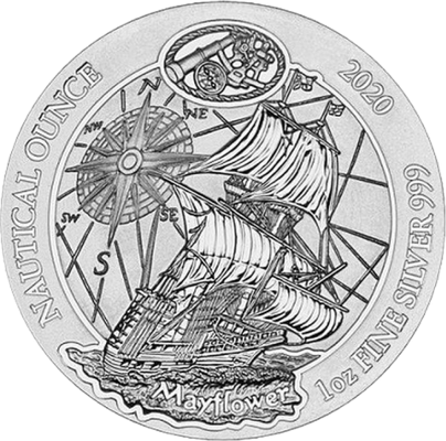 Руанда 50 франков 2020 год - Корабль &quot;Мейфлауэр&quot;