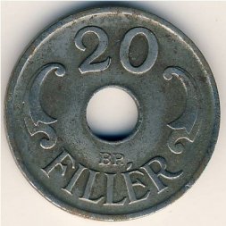 Венгрия 20 филлеров 1943 год