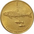 Словения 1 толар 1994 год - Форель (Закрытая &quot;4&quot;)