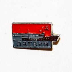 Значок Теплоход "Латвия" (тип 1)