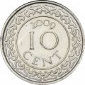Суринам 10 центов 2009 год 