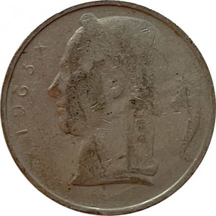 Бельгия 5 франков 1963 год BELGIQUE