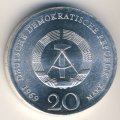 ГДР 20 марок 1969 год - 220 лет со дня рождения Иоганна Вольфганга фон Гёте