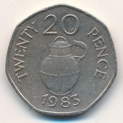 Гернси 20 пенсов 1983 год