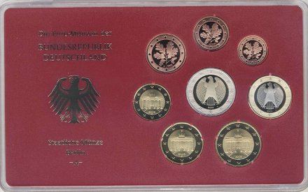 Евро серия Proof Германия 2003 год - Монетный двор «A» (8 монет)