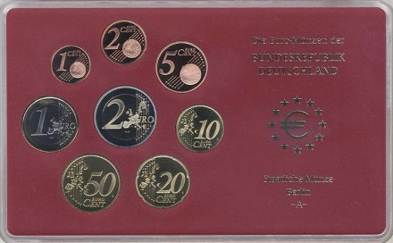 Евро серия Proof Германия 2003 год - Монетный двор «A» (8 монет)