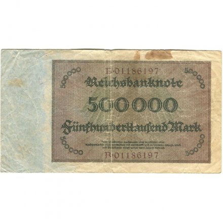 Германия (Веймарская Республика) 500000 марок 1923 год - VF-