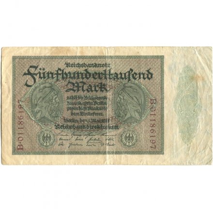 Германия (Веймарская Республика) 500000 марок 1923 год - VF-