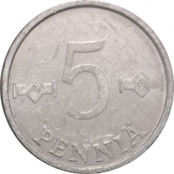 Финляндия 5 пенни 1986 год