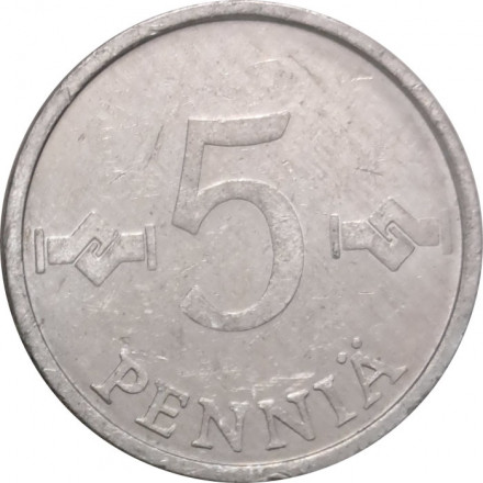 Финляндия 5 пенни 1986 год