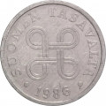Финляндия 5 пенни 1986 год