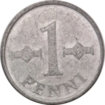 Финляндия 1 пенни 1972 год - Крест святого Иоанна