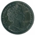 Фолклендские острова 1 крона 2007 год - 25 лет Освобождению. Британия
