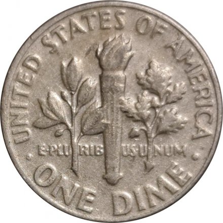 США 1 дайм (10 центов) 1980 год - Франклин Рузвельт (D)