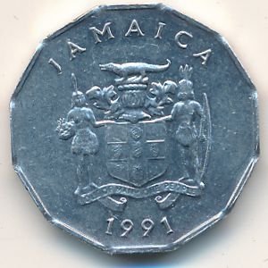 Ямайка 1 цент 1991 год