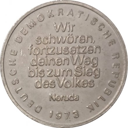 Жетон ГДР. Pablo Neruda. Пабло Неруда