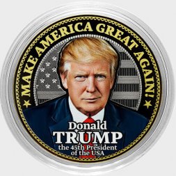 Дональд Трамп - Гравированная монета 10 рублей 2016 год