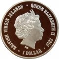 Виргинские острова 1 доллар 2016 год - Лебеди
