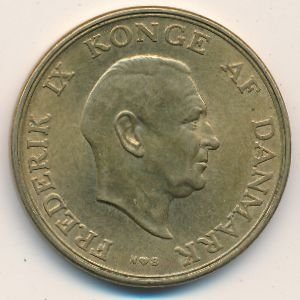 Дания 2 кроны 1951 год - Король Фредерик IX