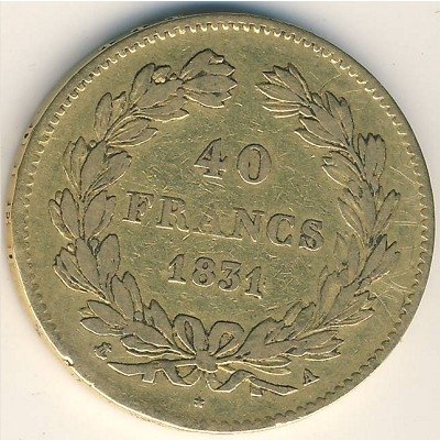 Франция 40 франков 1831 год