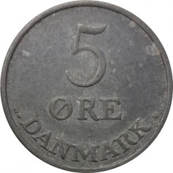 Дания 5 эре 1954 год - Король Фредерик IX