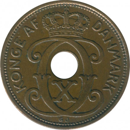 Дания 2 эре 1927 год - Король Кристиан X (HCN)