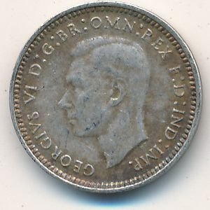 Австралия 3 пенса 1943 год (S)