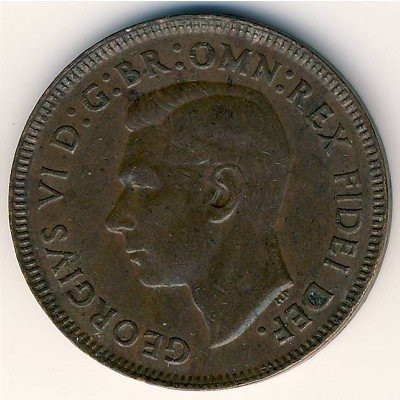 Австралия 1/2 пенни 1952 год - Король Георг VI