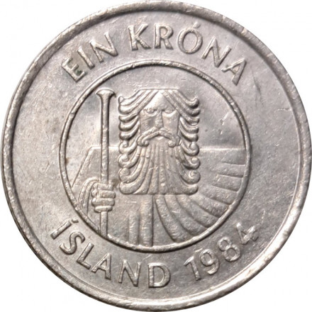 Исландия 1 крона 1984 год - Треска