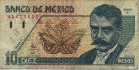 Мексика 10 песо 1994 год - Эмилиано Сапата