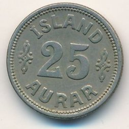 Исландия 25 эйре 1937 год
