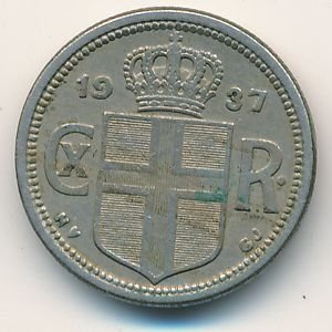 Исландия 25 эйре 1937 год