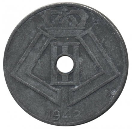 Бельгия 10 сантимов 1942 год BELGIE - BELGIQUE