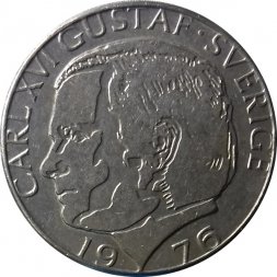 Швеция 1 крона 1976 год