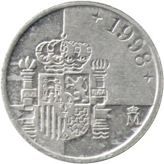 Испания 1 песета 1998 год - Король Хуан Карлос I
