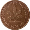 ФРГ 1 пфенниг 1996 год - F