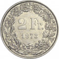 Швейцария 2 франка 1973 год