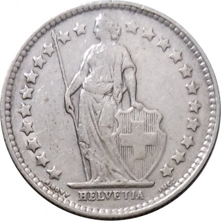 Швейцария 1/2 франка 1921 год