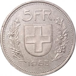 Швейцария 5 франков 1983 год
