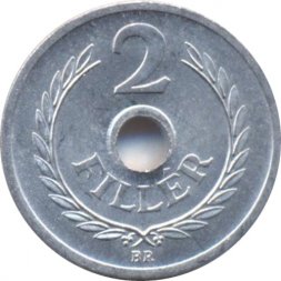 Венгрия 2 филлера 1950 год