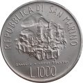 Сан-Марино 1000 лир 1978 год - Лев Николаевич Толстой (в футляре с сертификатом)
