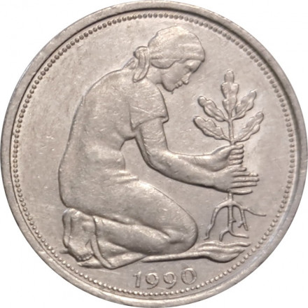 ФРГ 50 пфеннигов 1990 год (G)