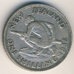 Новая Зеландия 1 шиллинг 1935 год